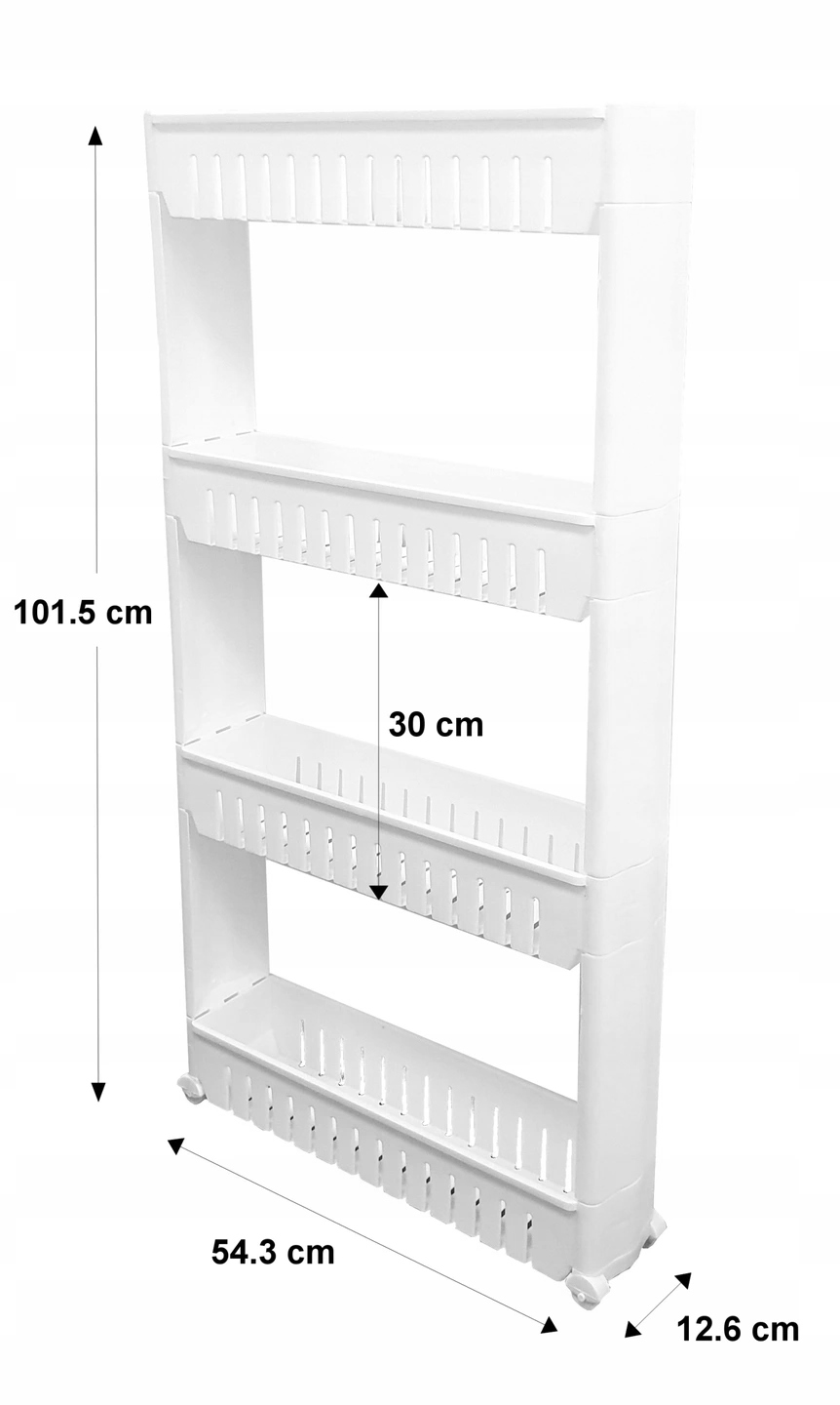 Узкая Этажерка на колесиках для ванной