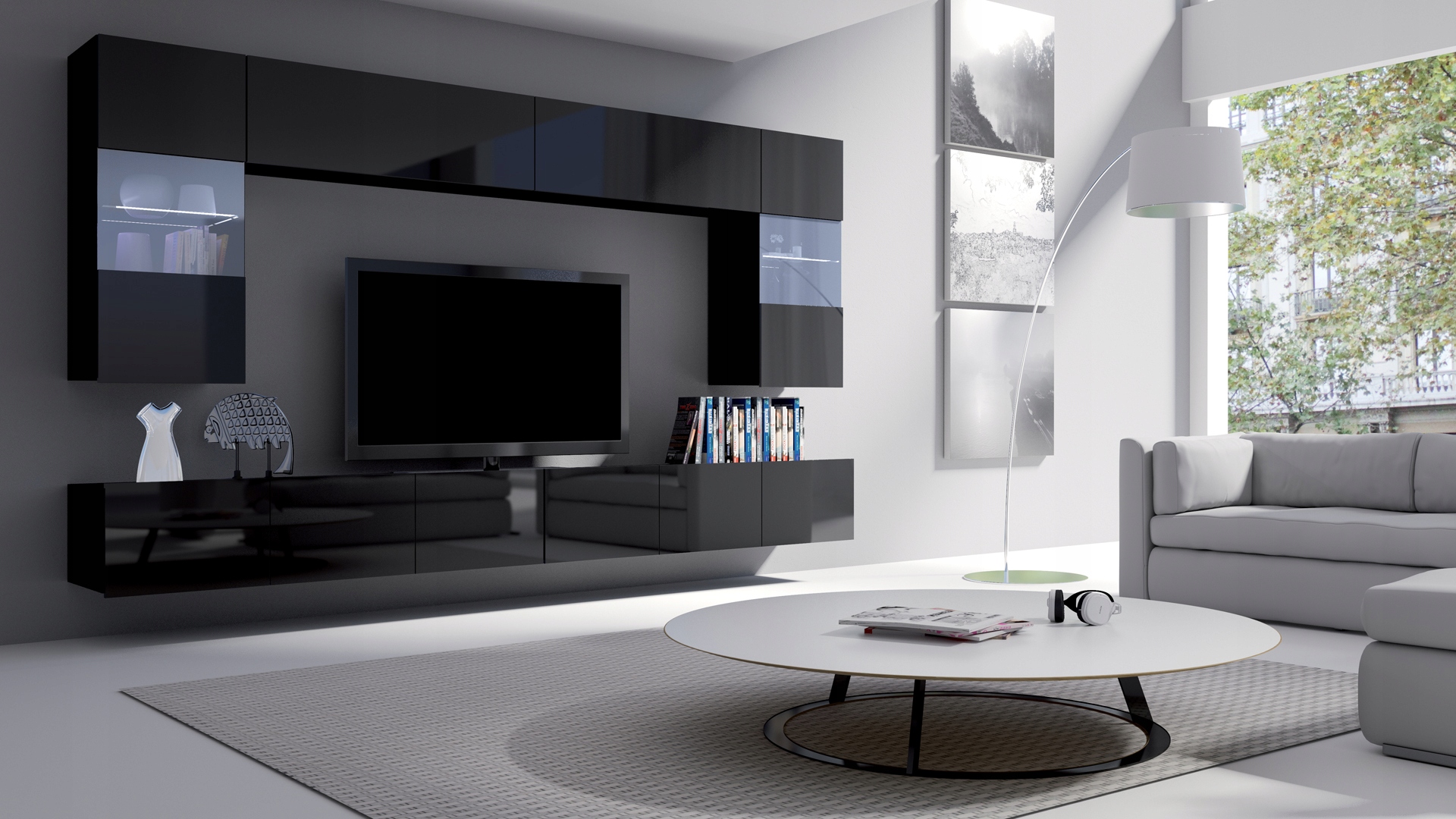 белая мебель дизайн гостиной