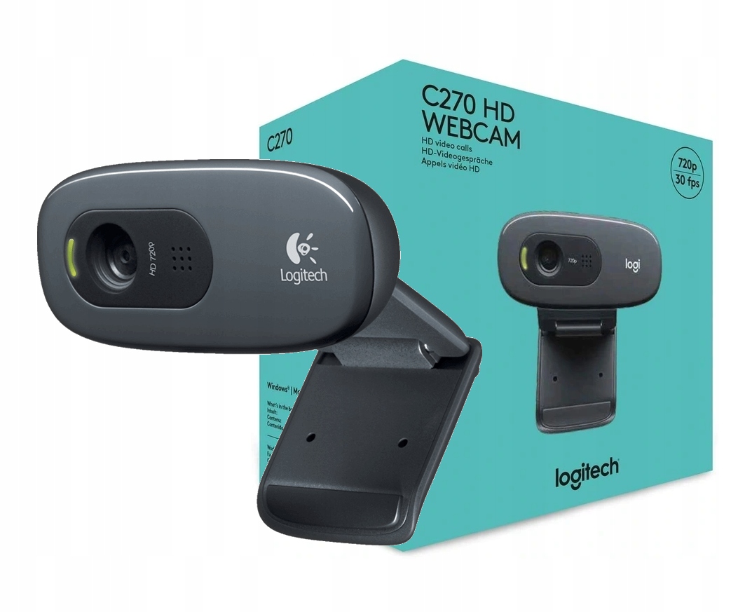 LOGITECH C270 HD WEBCAM веб-камера USB (Электроника / Компьютеры /  Аксессуары (Ноутбук, ПК) / Веб-камеры) c Allegro.pl на русском языке с  доставкой