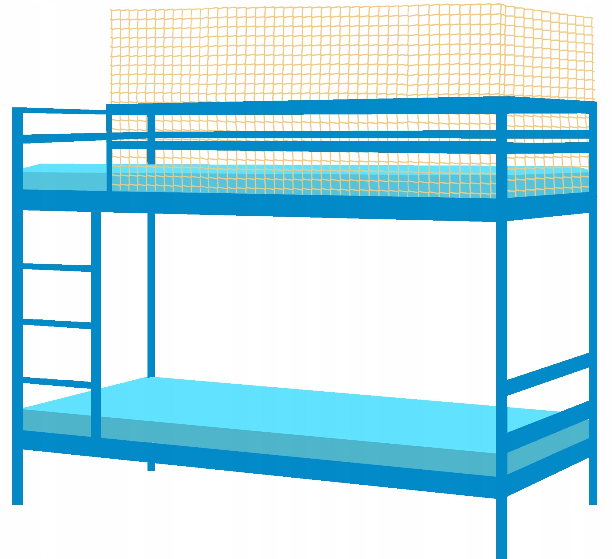 Защитная сетка для двухъярусной кровати