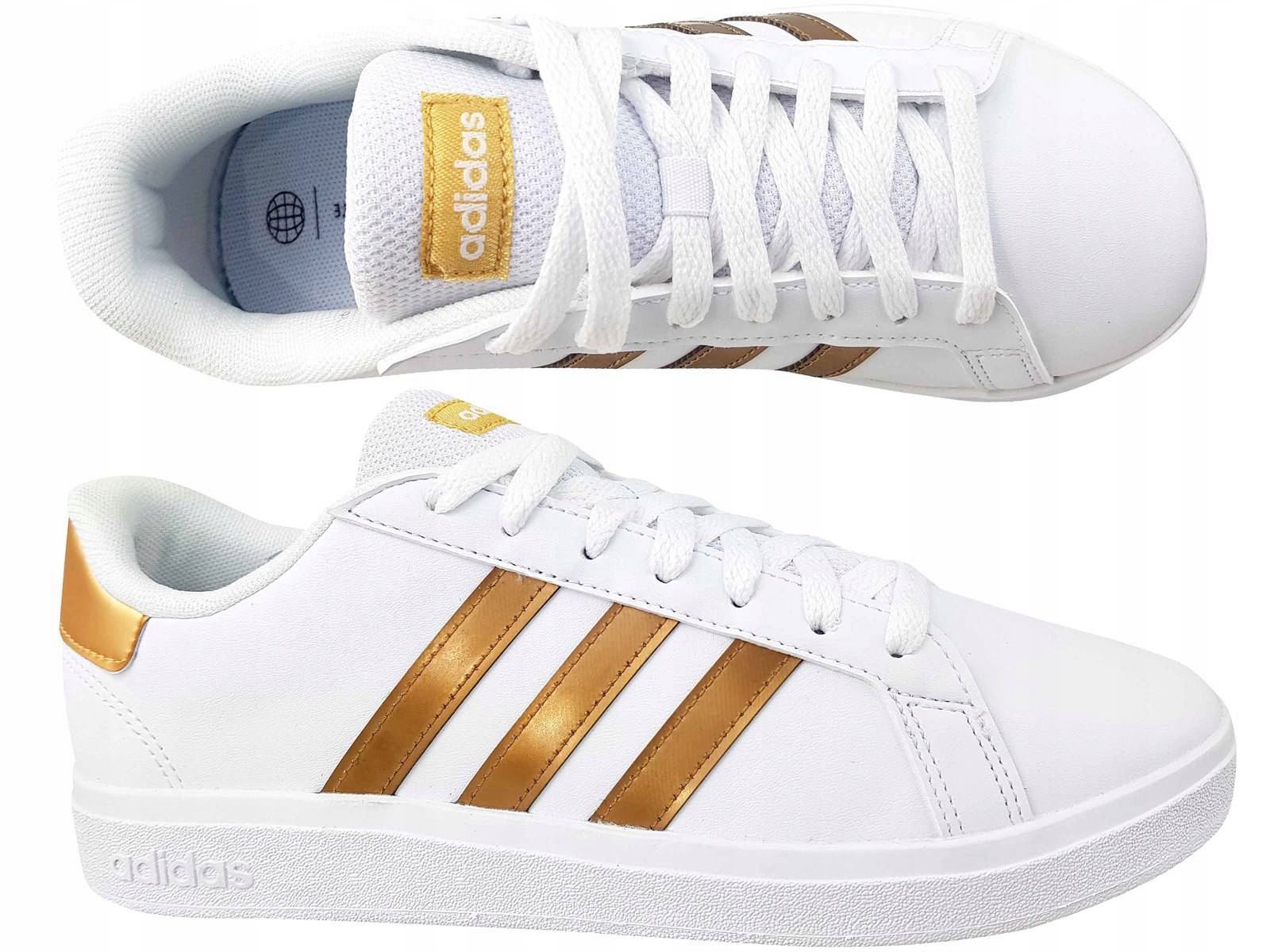 Adidas grand court store k gold