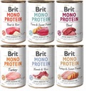 Brit Mono Protein смесь вкусов 6x400g