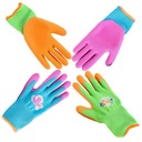 Детские садовые перчатки из полиэстера с грубым покрытием LATEX. 4 пары