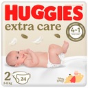 Подгузники для новорожденных mini HUGGIES Extra Care 2 (3-6кг) 24 шт